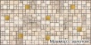 Панель ПВХ Мозаика Мрамор с золотом 955×480 мм