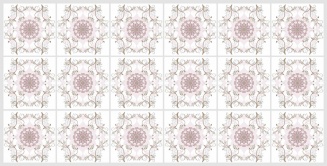 Панель ПВХ Мозаика Цветочный орнамент 960х480 мм фото 1965