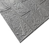 Самоклеящиеся вспененные 3D панели "Кирпич серый металлик" (700*770*3 мм) фото 2308