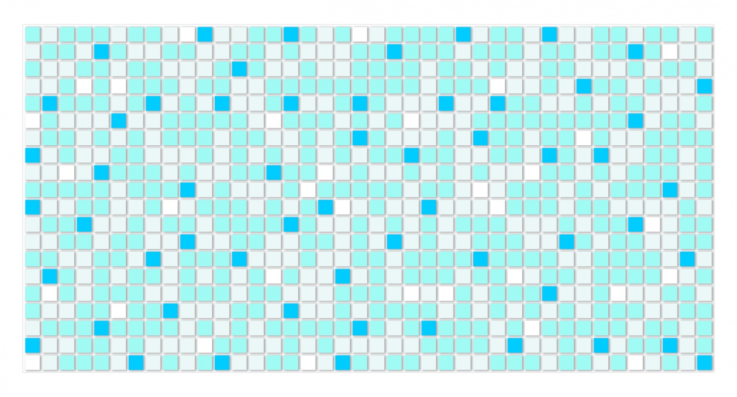Синяя панель ПВХ мозаика 955*480мм, Гейс
