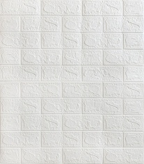 Самоклеящиеся вспененные 3D панели "Кирпич белый" (700*770*3 мм)