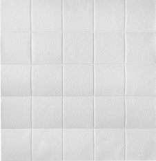 Самоклеящиеся вспененные 3D панели "Квадрат белый" (700*770*3 мм)
