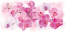 Панель ПВХ Мозаика Орхидея розея 955х480 мм