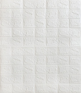 Самоклеящиеся вспененные 3D панели "Кирпич белый" (700*770*3 мм) фото 2283