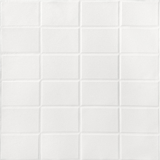 Самоклеящиеся вспененные 3D панели "Белая плитка" (700*770*3 мм) фото 2420