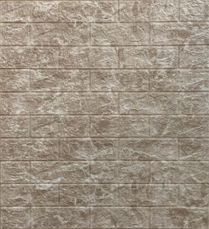 Самоклеящиеся вспененные 3D панели "Кирпич мрамор коричневый" (700*770*3 мм) фото 2304