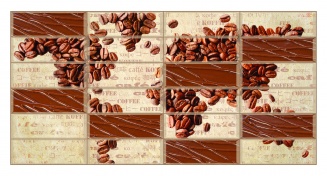Панель ПВХ Плитка Кофейные зерна 955×480 мм фото 936