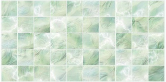 Панель ПВХ Плитка Перламутровая зеленая 964×484 мм фото 1817
